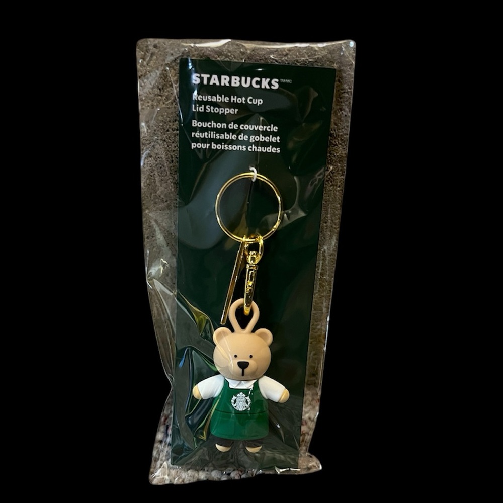 🆕 Starbucks Bearista 2025 Reusable Hot Cup Lid Stopper Key Chain - Picture 8 of 8